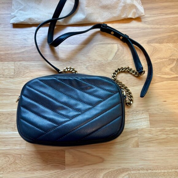 Tory Burch Kira Chevron Camera Bag - Black - Picture 2 of 4